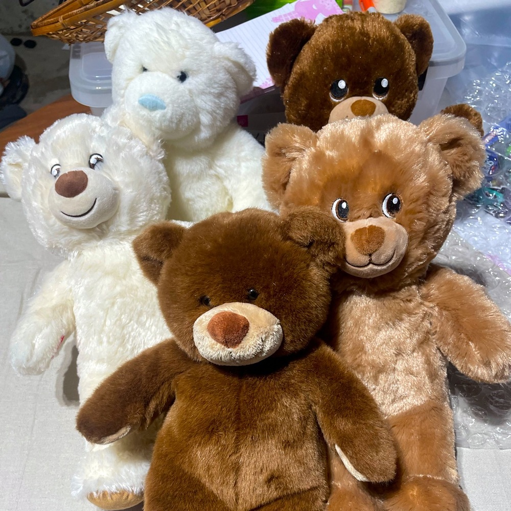 LOT OF 5 BUILD A BEAR BEARS GREAT! PRICE FIRM
